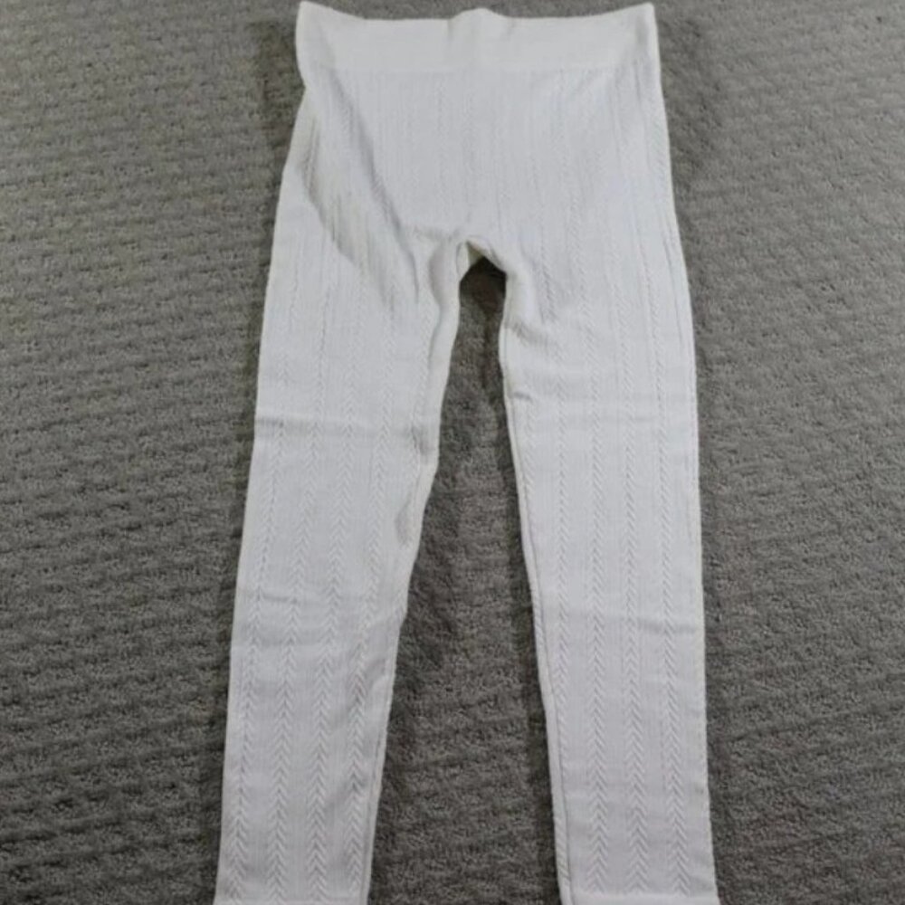 Fleece Lined COZY Cream knit tights